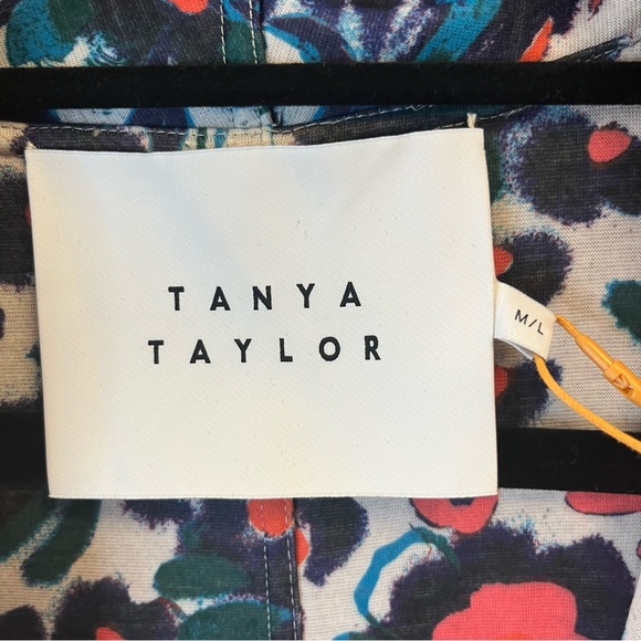 Tanya Taylor Coat Grey / Floral Reversible Cadence Floral Belted Coat Sz M/L NWT - Picture 10 of 15